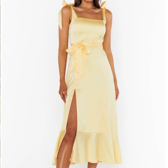 Show Me Your Mumu Garden Midi Pale Yellow - Picture 1 of 4
